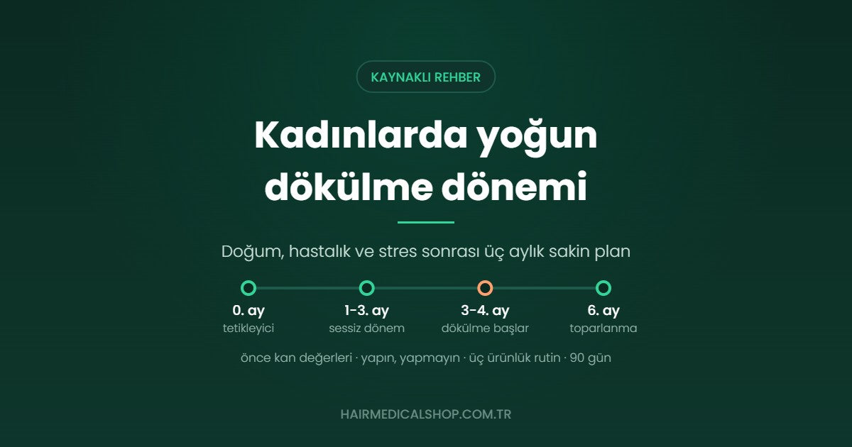 Kadınlarda yoğun dökülme dönemi: doğum, hastalık ve stres sonrası üç aylık sakin plan