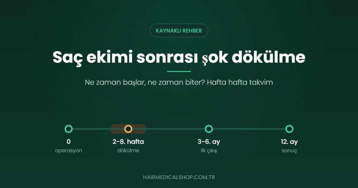 Saç ekimi sonrası şok dökülme: ne zaman başlar, ne zaman biter?