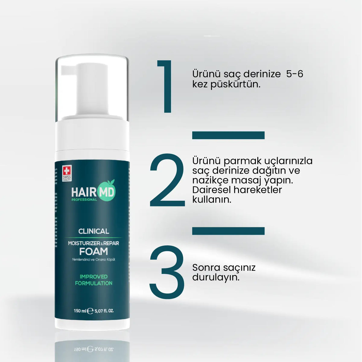 HairMD Clinical Onarıcı Bakım Köpüğü 150 ml - HAİR MEDİCAL SHOP