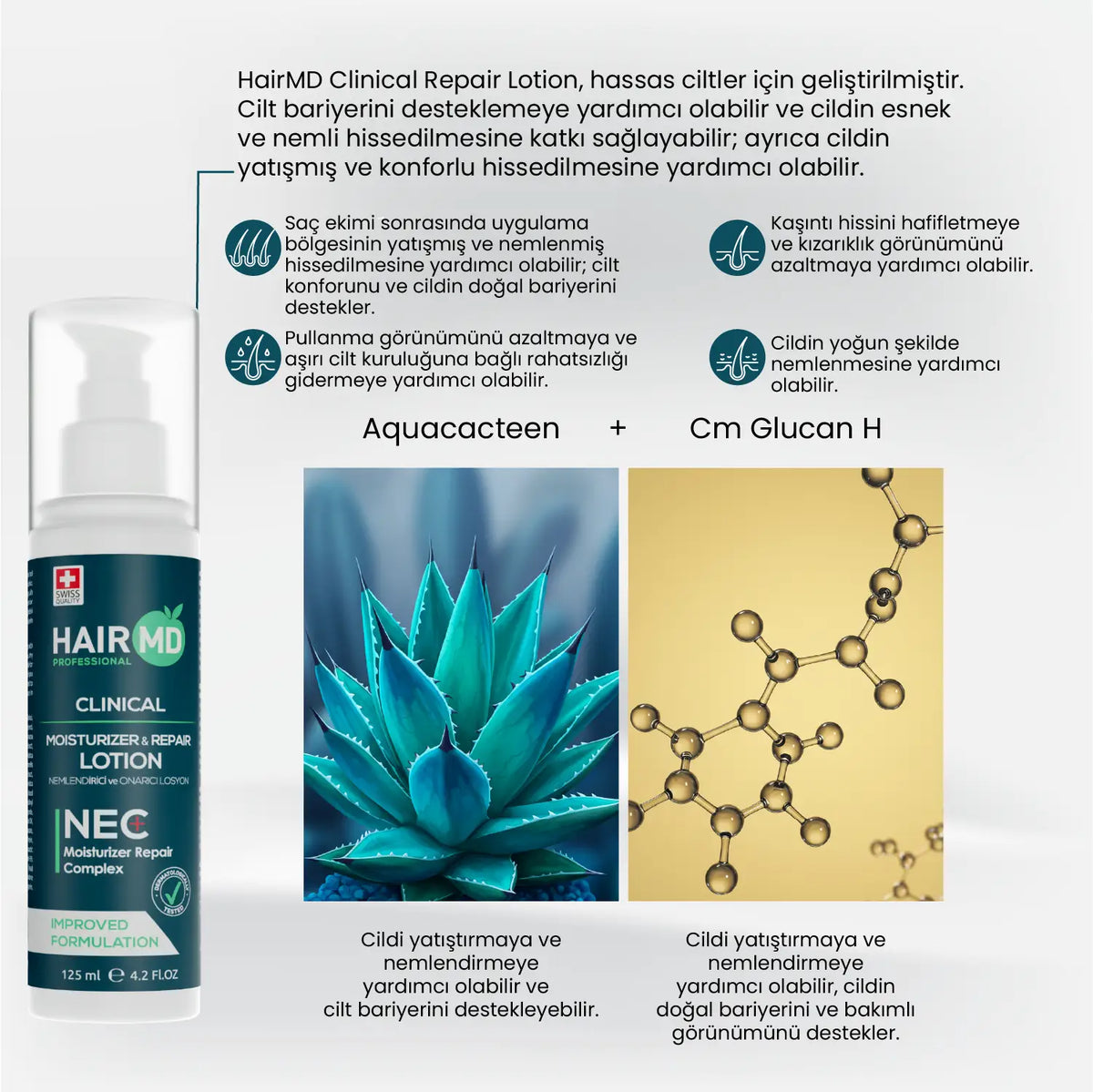 HairMD Clinical Onarıcı Bakım Seti (Şampuan 250 ml + NEC Losyon 125 ml) - HAİR MEDİCAL SHOP