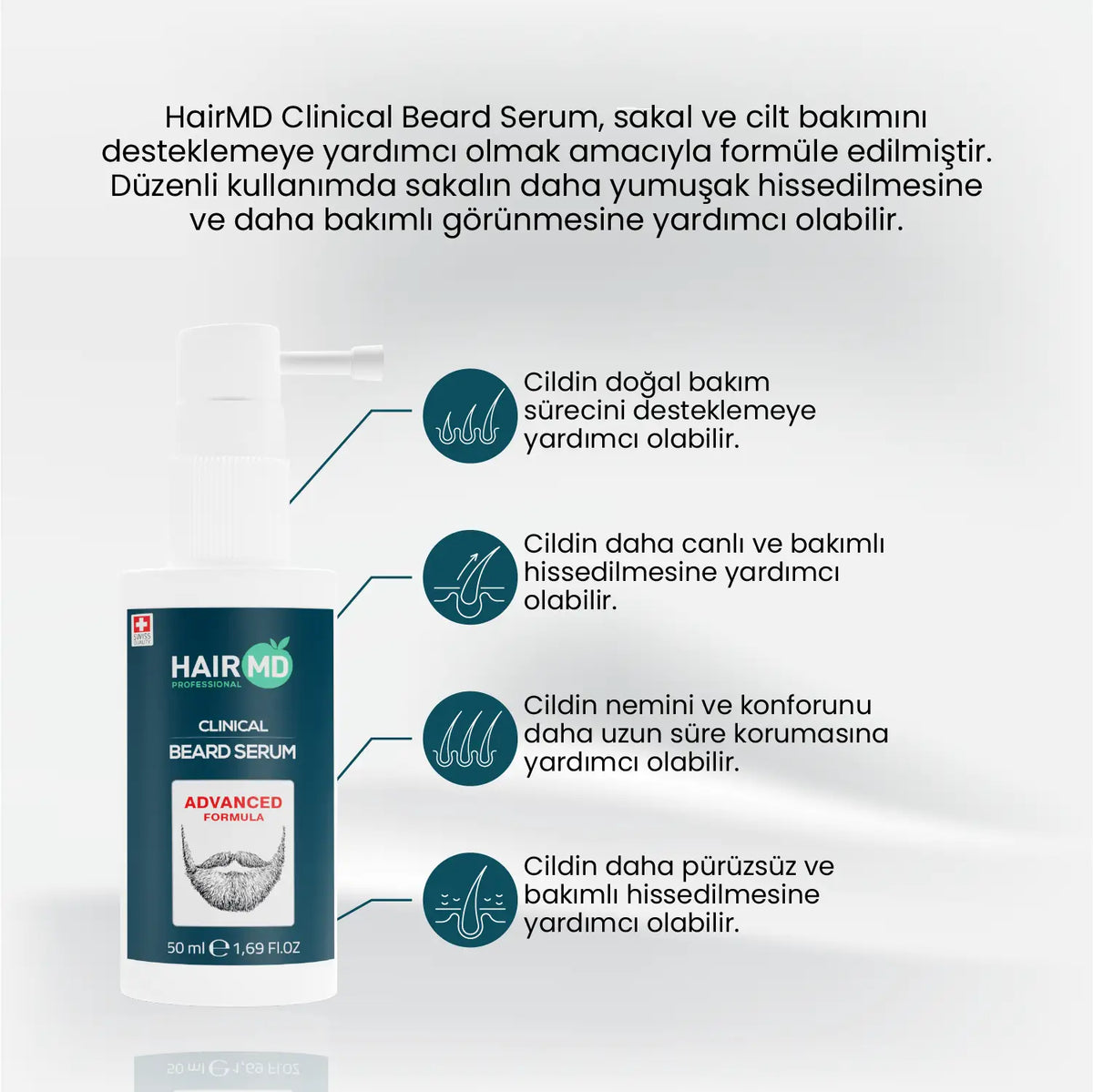 HairMD Clinical Sakal Bakım Serumu 50 ml - HAİR MEDİCAL SHOP