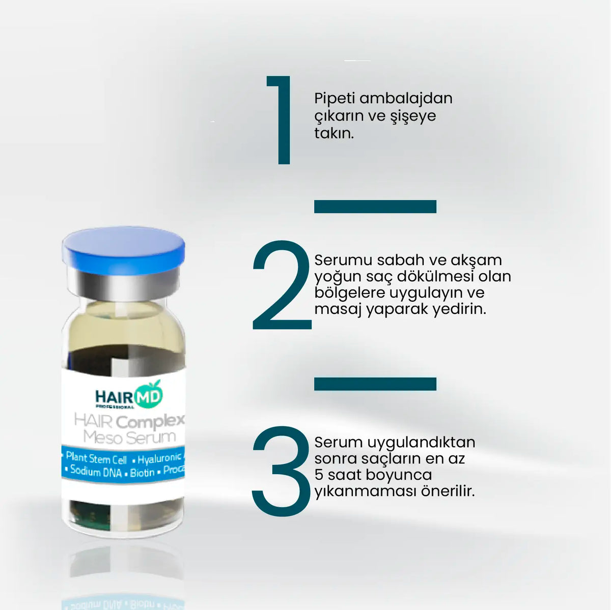 HairMD Clinical Saç Kompleksi Meso Serum 10 x 6 ml - HAİR MEDİCAL SHOP