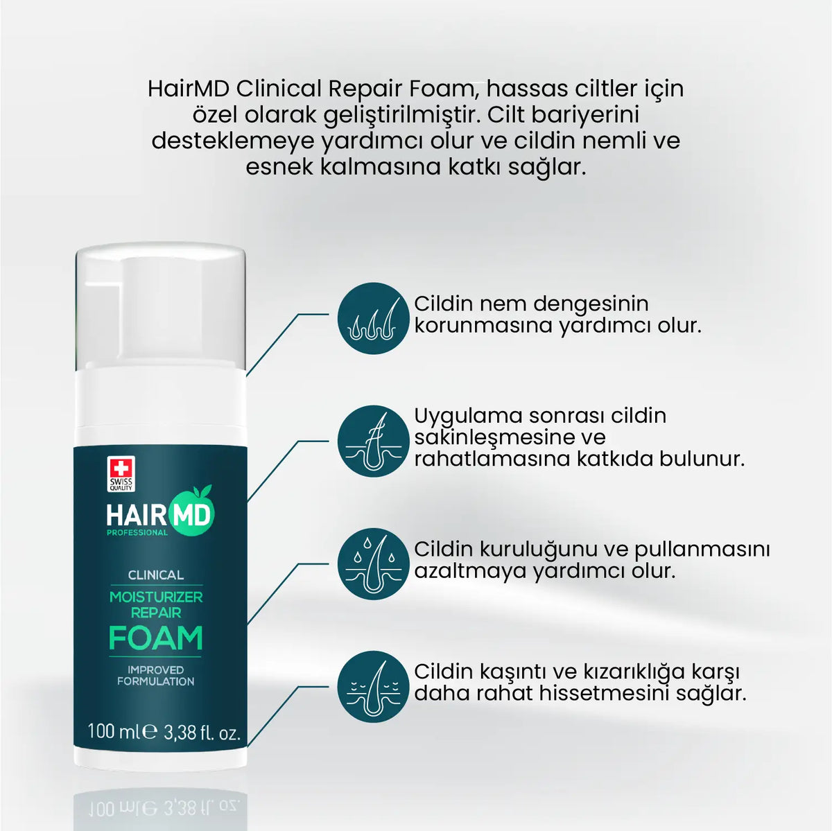 HairMD Clinical Onarıcı Bakım Köpüğü 100 ml - HAİR MEDİCAL SHOP