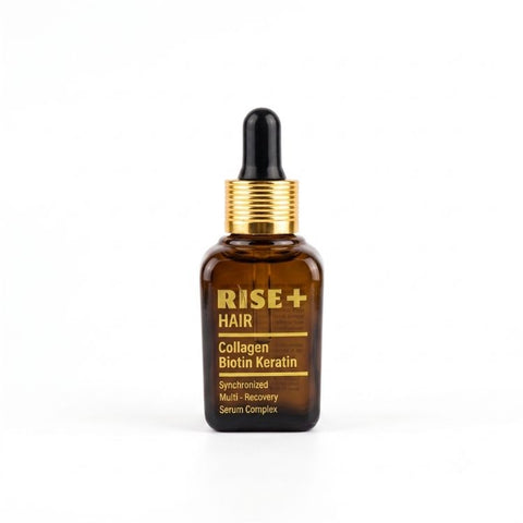 RISE+ Collagen Biotin Keratin Multi-Recovery Serum, damlalıklı şişe