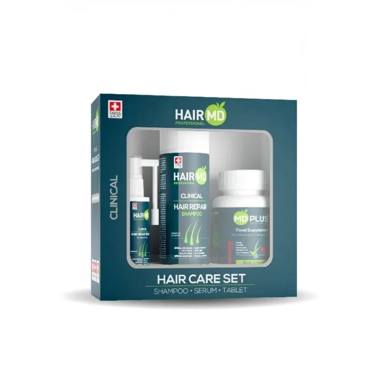 HairMD Klinik Saç Onarım Seti 1 aylık kullanım - HAİR MEDİCAL SHOP 