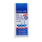 Evocapil Plus spray bottle, hair growth treatment from EVOCAPIL PLUS, with a pump dispenser on a white background.