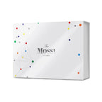 The Mossi London Meso Serum set for hair loss therapy, featuring small bottles with dropper caps and sleek packaging.
