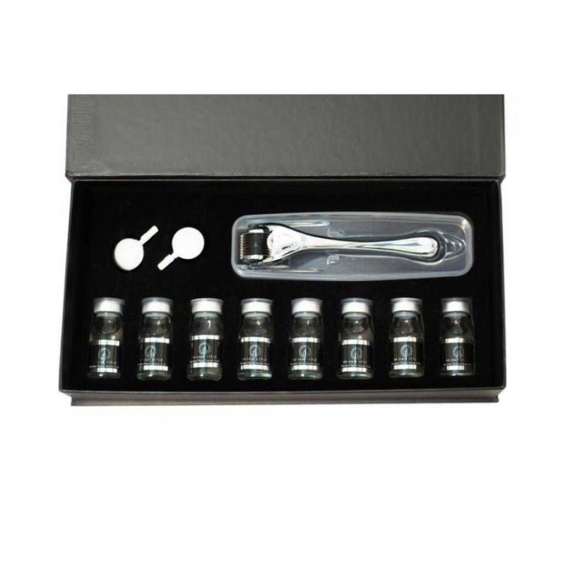 HS Hair Style Meso Serum Flacon, 8-piece set, nourishing hair repair serum with applicator bottles, suitable for hair treatment.