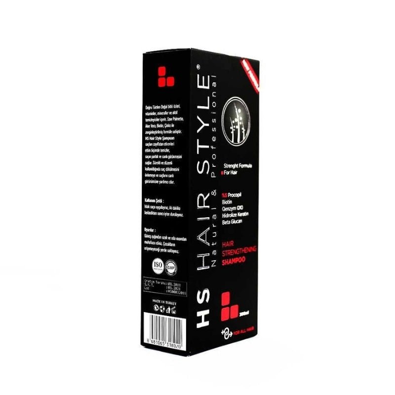 HS Hair Style Şampuan 300 ml bottle with clear labeling, showcasing the shampoo's packaging and branding on a white background.