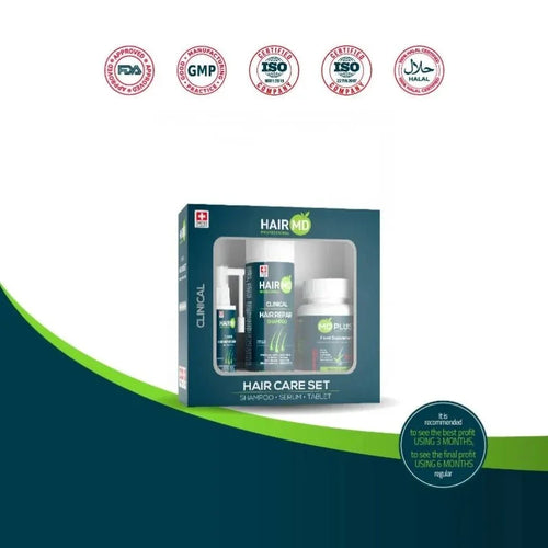 HairMD Klinik Saç Onarım Seti 1 aylık kullanım - HAİR MEDİCAL SHOP 