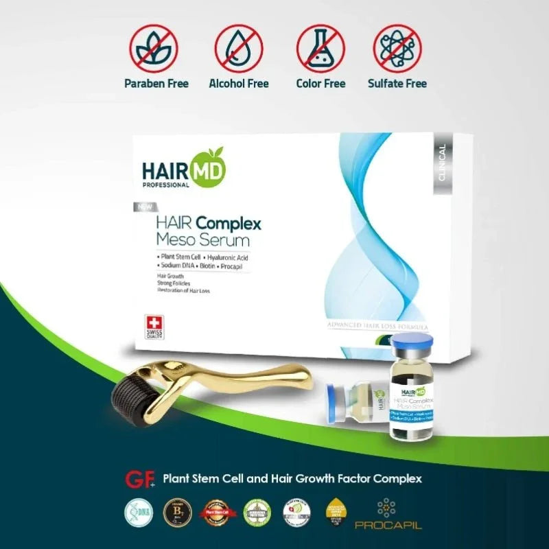HairMD Klinik Saç Kompleksi Meso Serum + Dermaroller Seti - HAİR MEDİCAL SHOP 