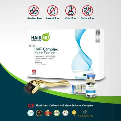 HairMD Klinik Saç Kompleksi Meso Serum + Dermaroller Seti - HAİR MEDİCAL SHOP 