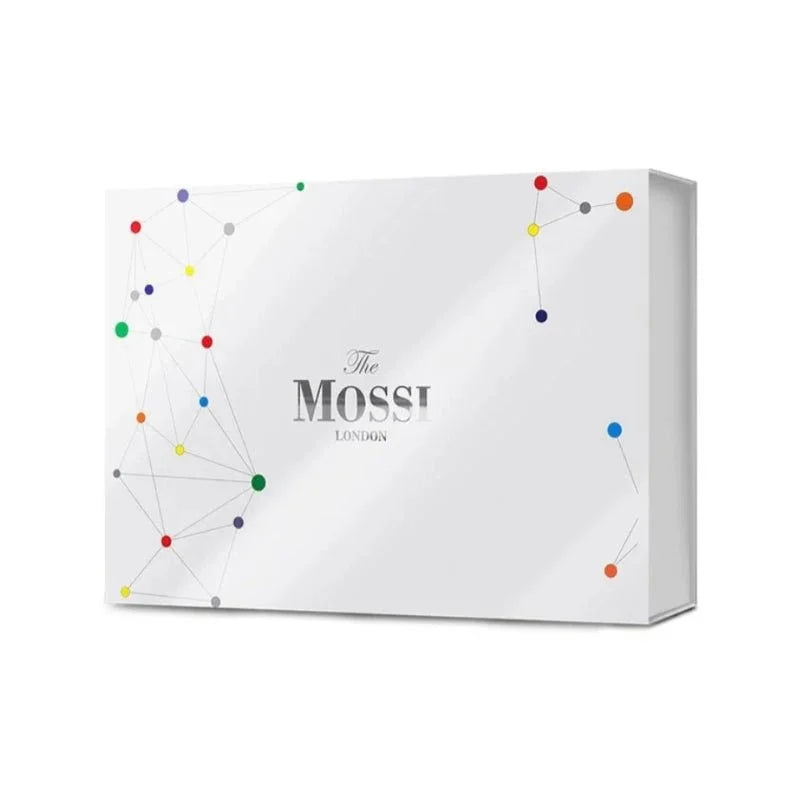 The Mossi London 6 Months Flacon Plus Hair Set featuring hair care products in a sleek set for healthy hair.