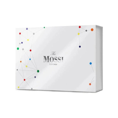 The Mossi London 6 Months Flacon Plus Hair Set featuring hair care products in a sleek set for healthy hair.