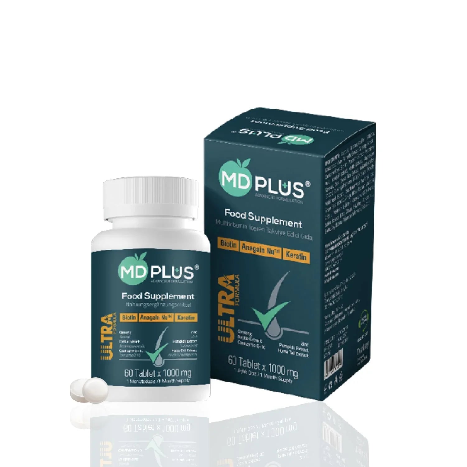 HAİRMD Plus Ultra Saç Multivitamini 60 Tablet - HAİR MEDİCAL SHOP 